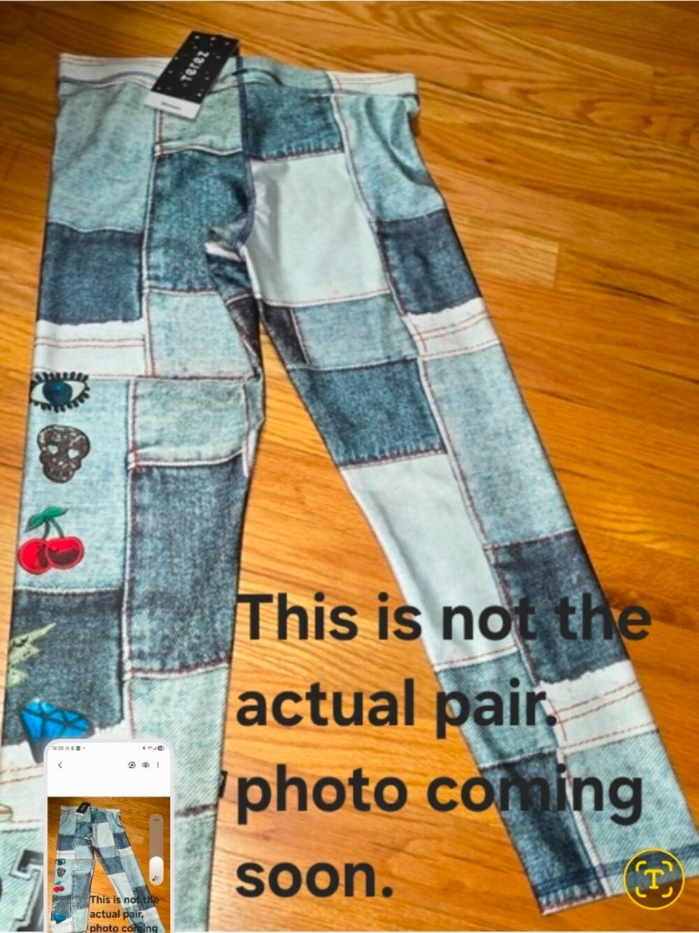 Terez - Denim Patchwork Leggings Women’s Jeans Leggings - Size XS